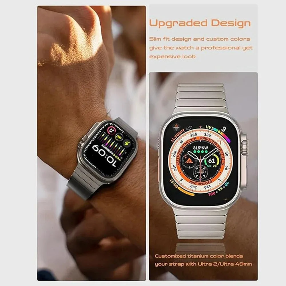 Renzo Stainless Steel Link Apple Watch Band