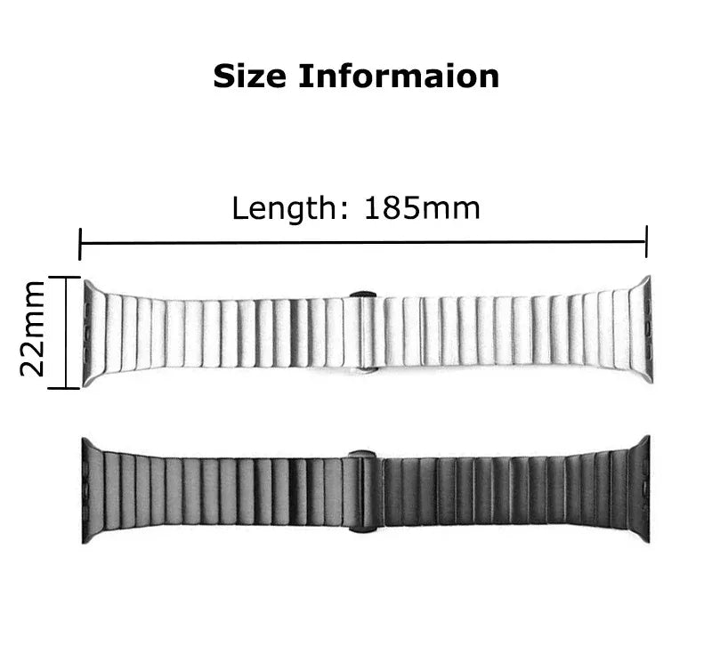 Renzo Stainless Steel Link Apple Watch Band