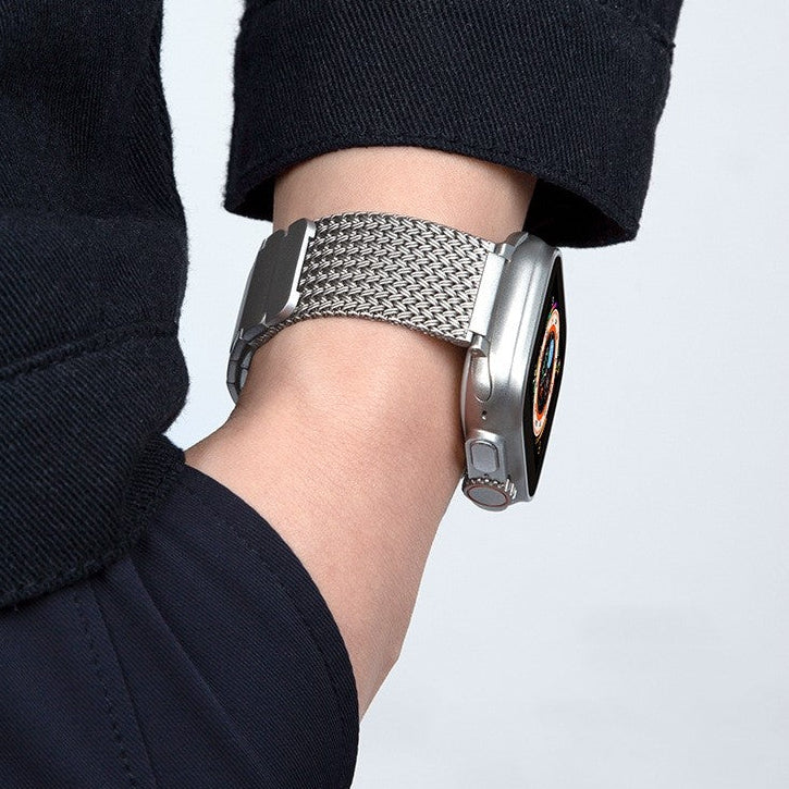 Heritage Braided Stainless Steel Apple Watch Band