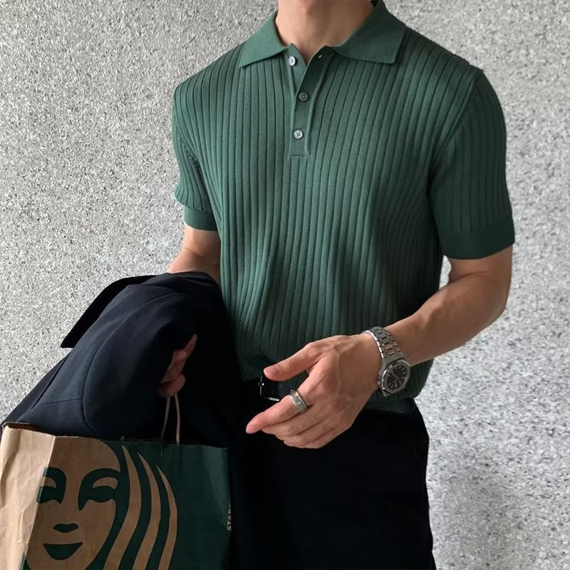 LANGFORD Knitted Polo Shirt