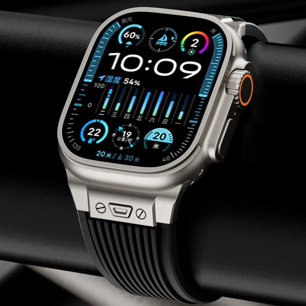 Montreal Streamlined Silicone Apple Watch Band