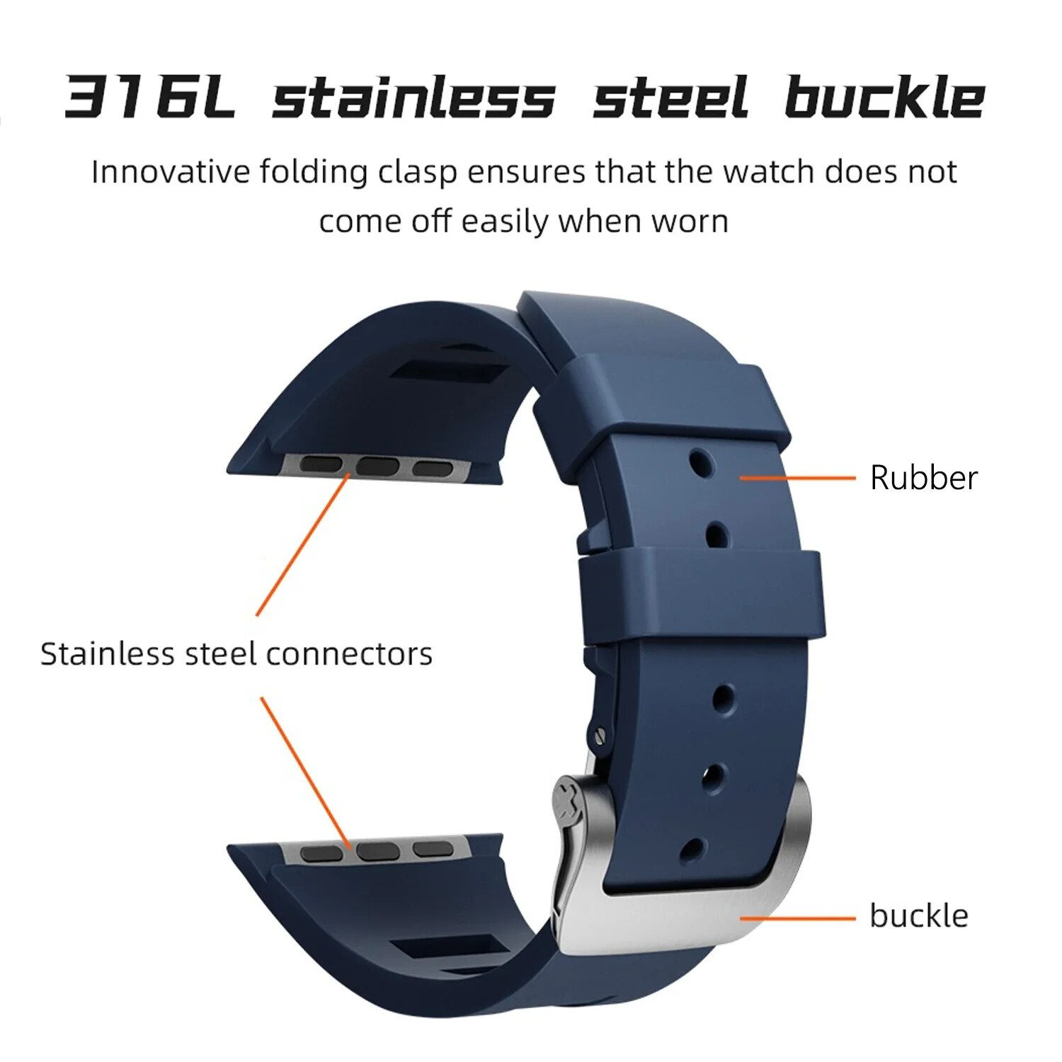 Massimo Liquid Silicone Apple Watch Band