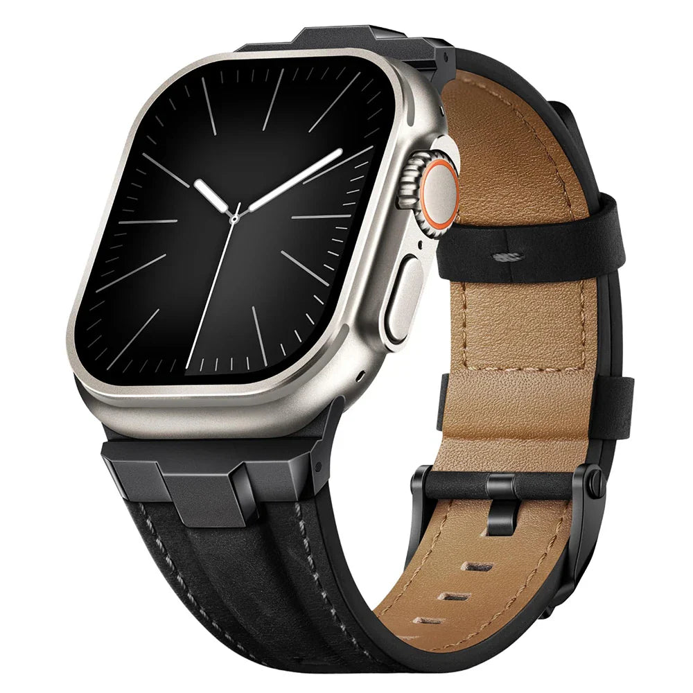 TitaniumStyle Leather Apple Watch Band