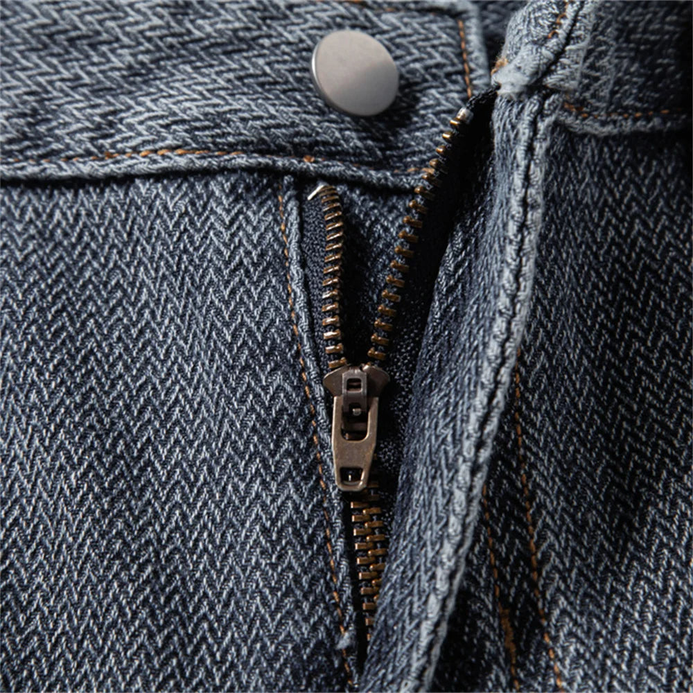 Dan Anthony Herringbone Denim Shorts