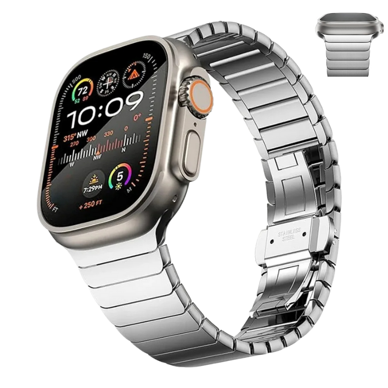 Renzo Stainless Steel Link Apple Watch Band