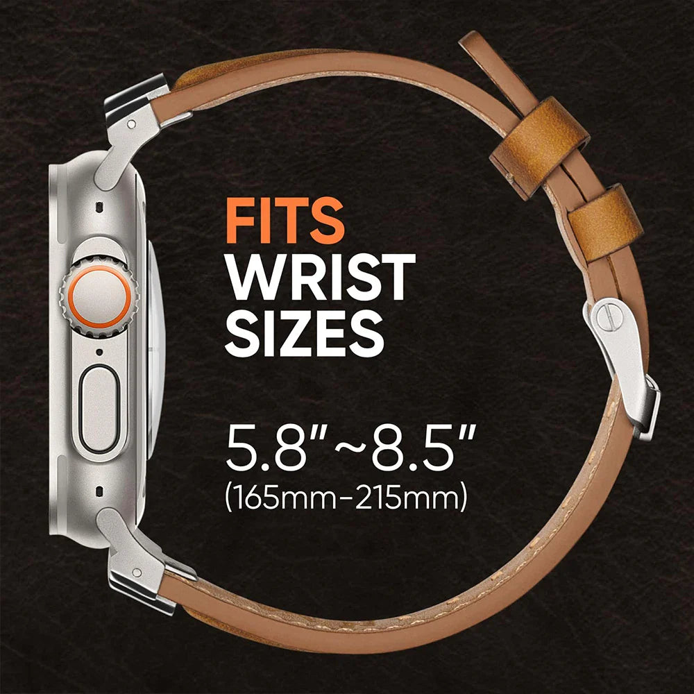 TitaniumStyle Leather Apple Watch Band
