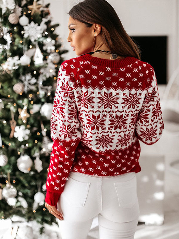 Nordic Snowflake Knit Sweater