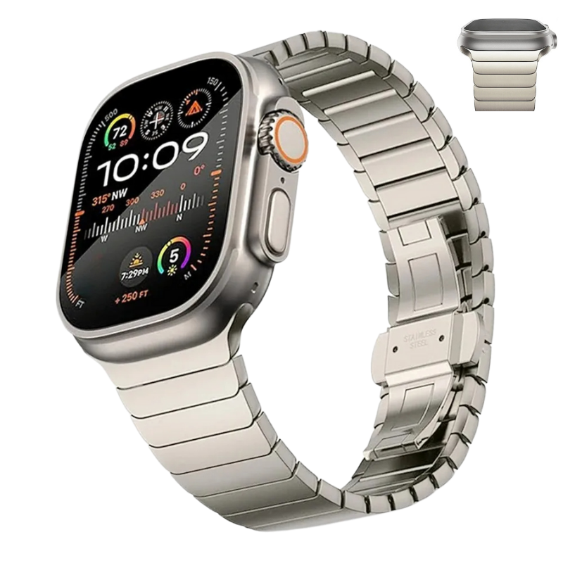 Renzo Stainless Steel Link Apple Watch Band