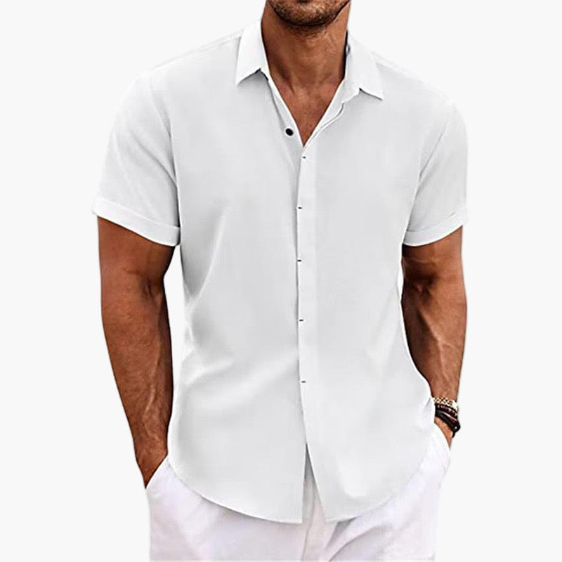 PIETRO Short Sleeve Linen Shirt