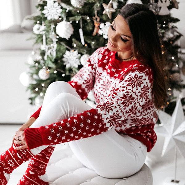 Nordic Snowflake Knit Sweater
