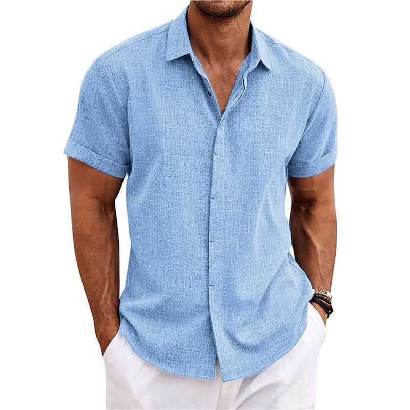 PIETRO Short Sleeve Linen Shirt