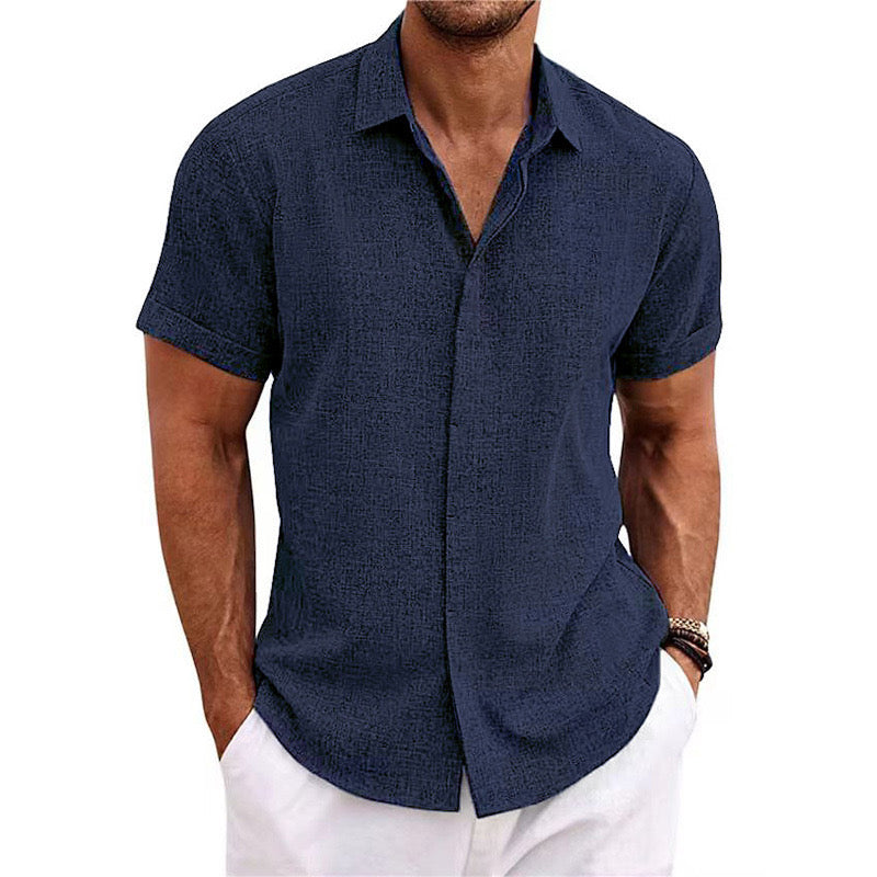PIETRO Short Sleeve Linen Shirt
