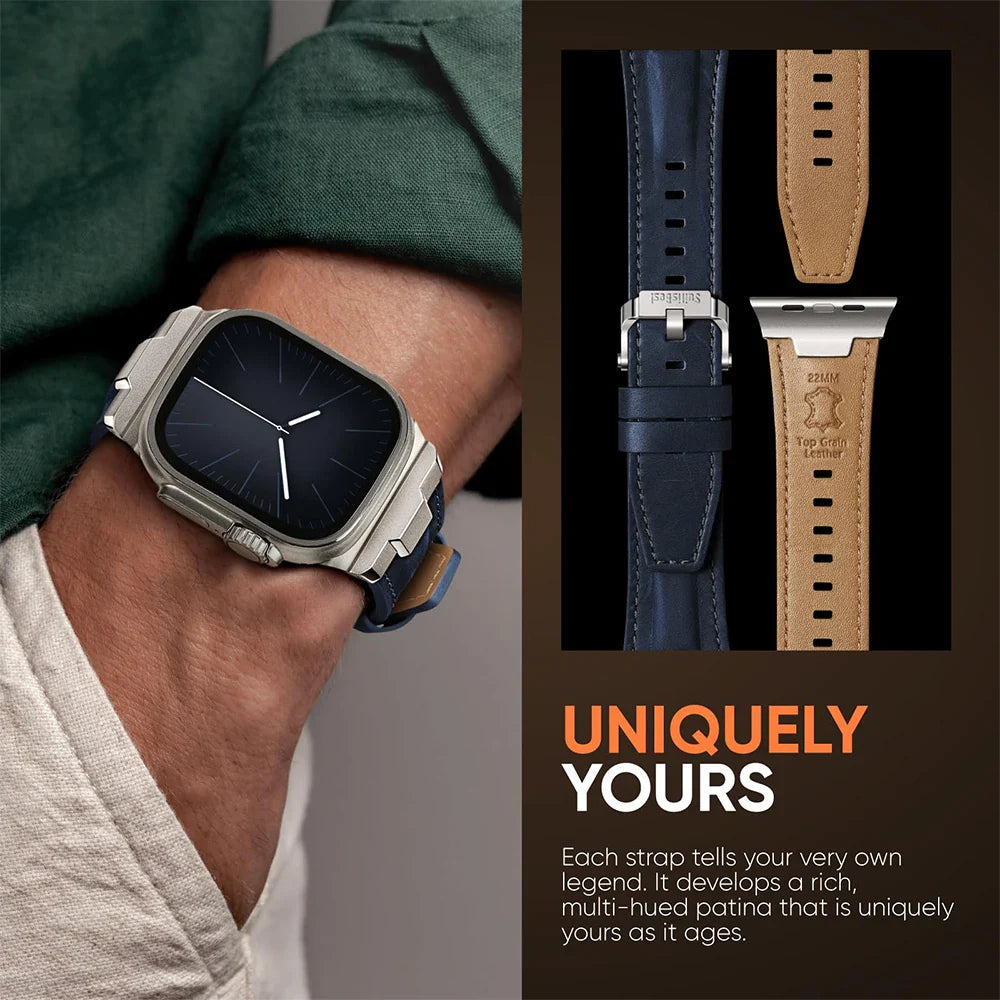 TitaniumStyle Leather Apple Watch Band