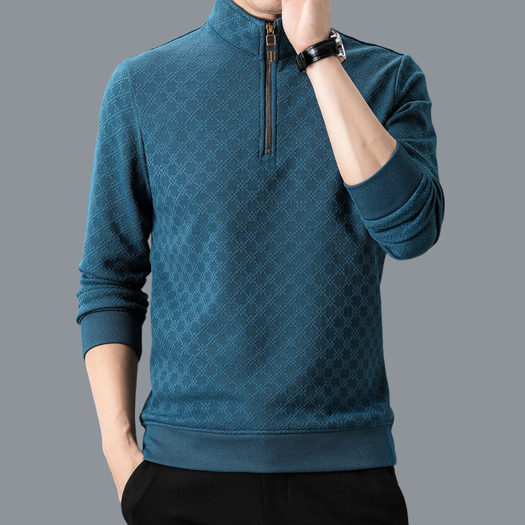 Maxwell Chequered 1/4 Zip