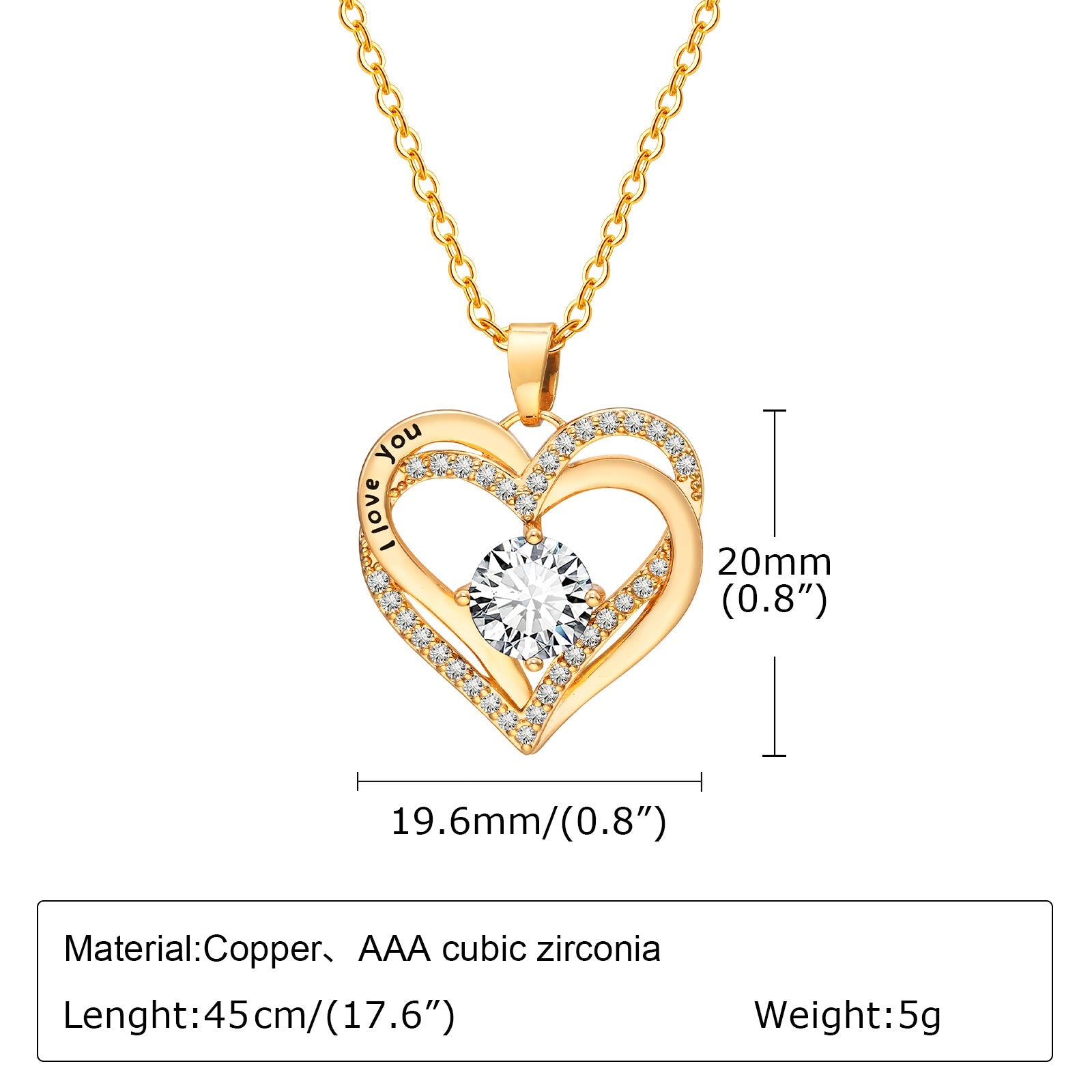 Amelia Eternal Heart Necklace