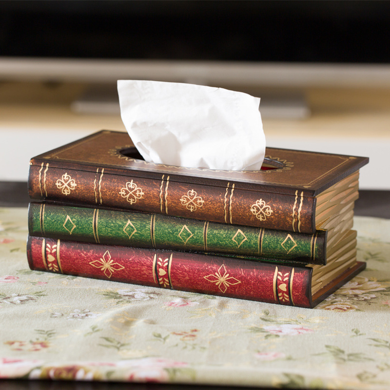Retro Book Tissue Holder