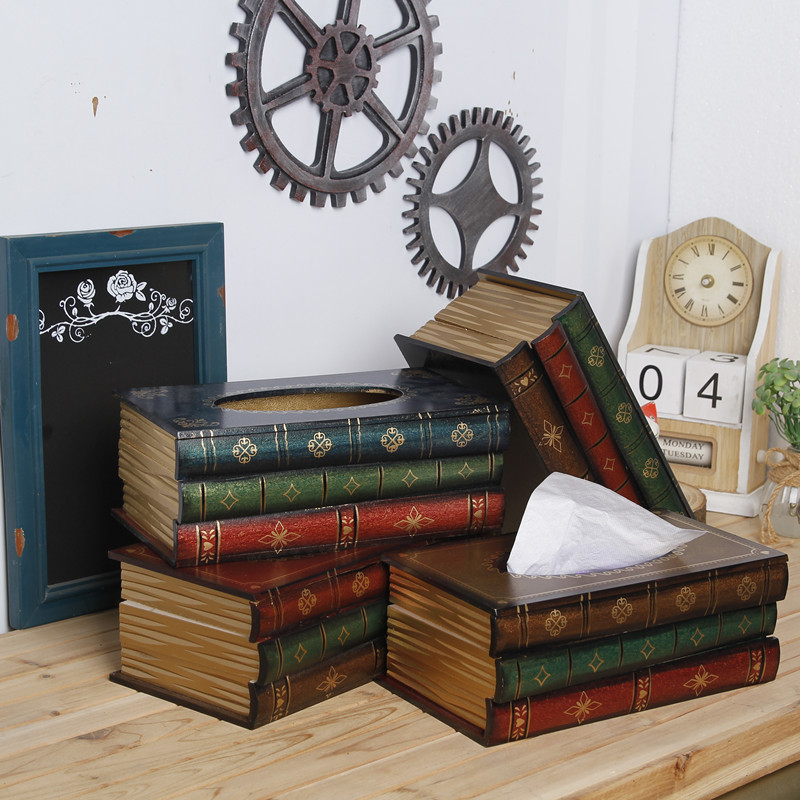 Retro Book Tissue Holder