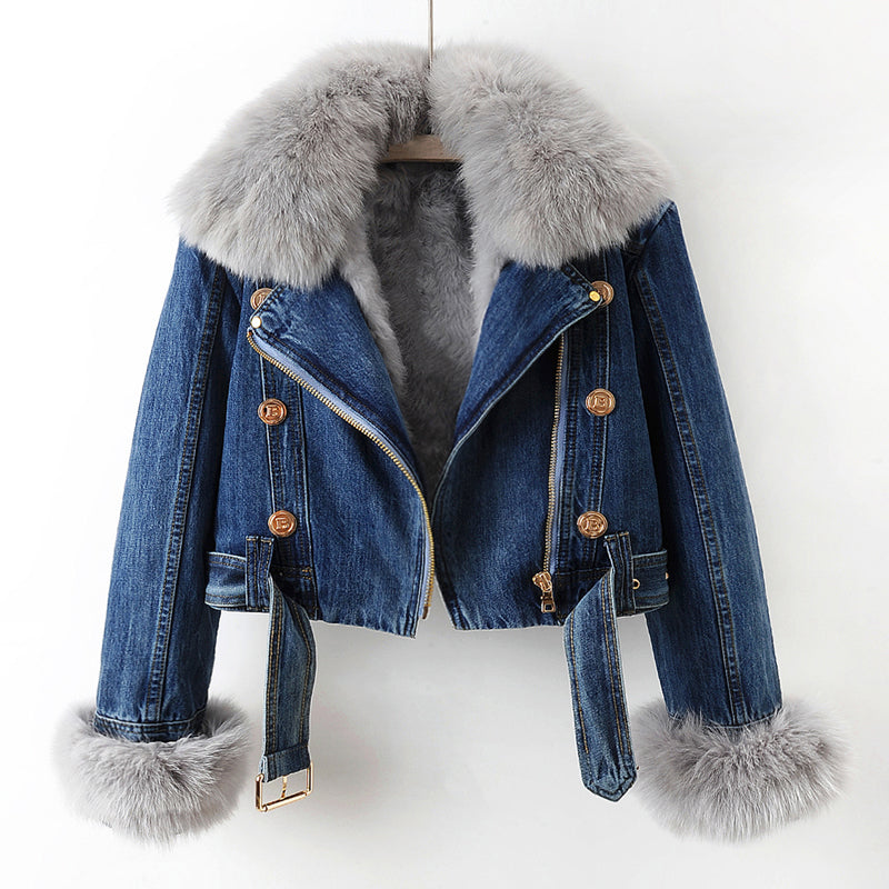 Luna Rose Cropped Denim Coat