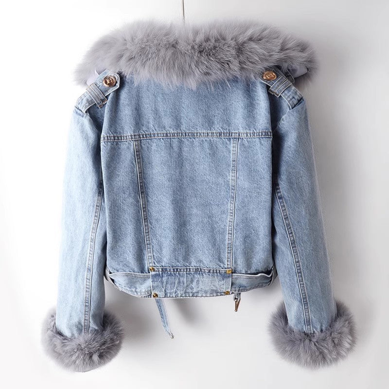 Luna Rose Cropped Denim Coat