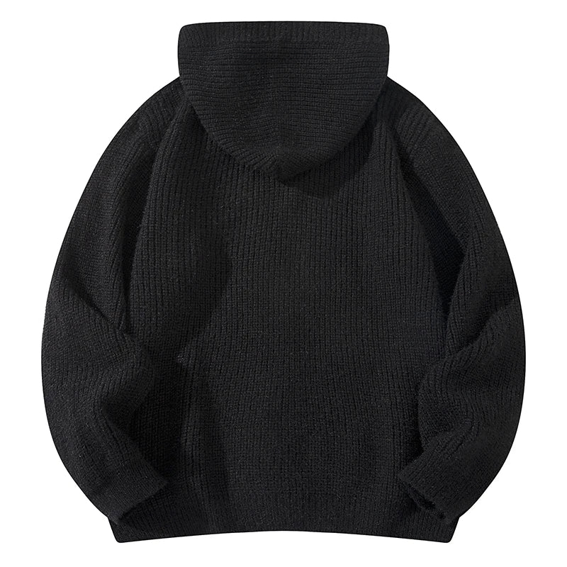 Montreal Hooded Wool Knit Cardigan