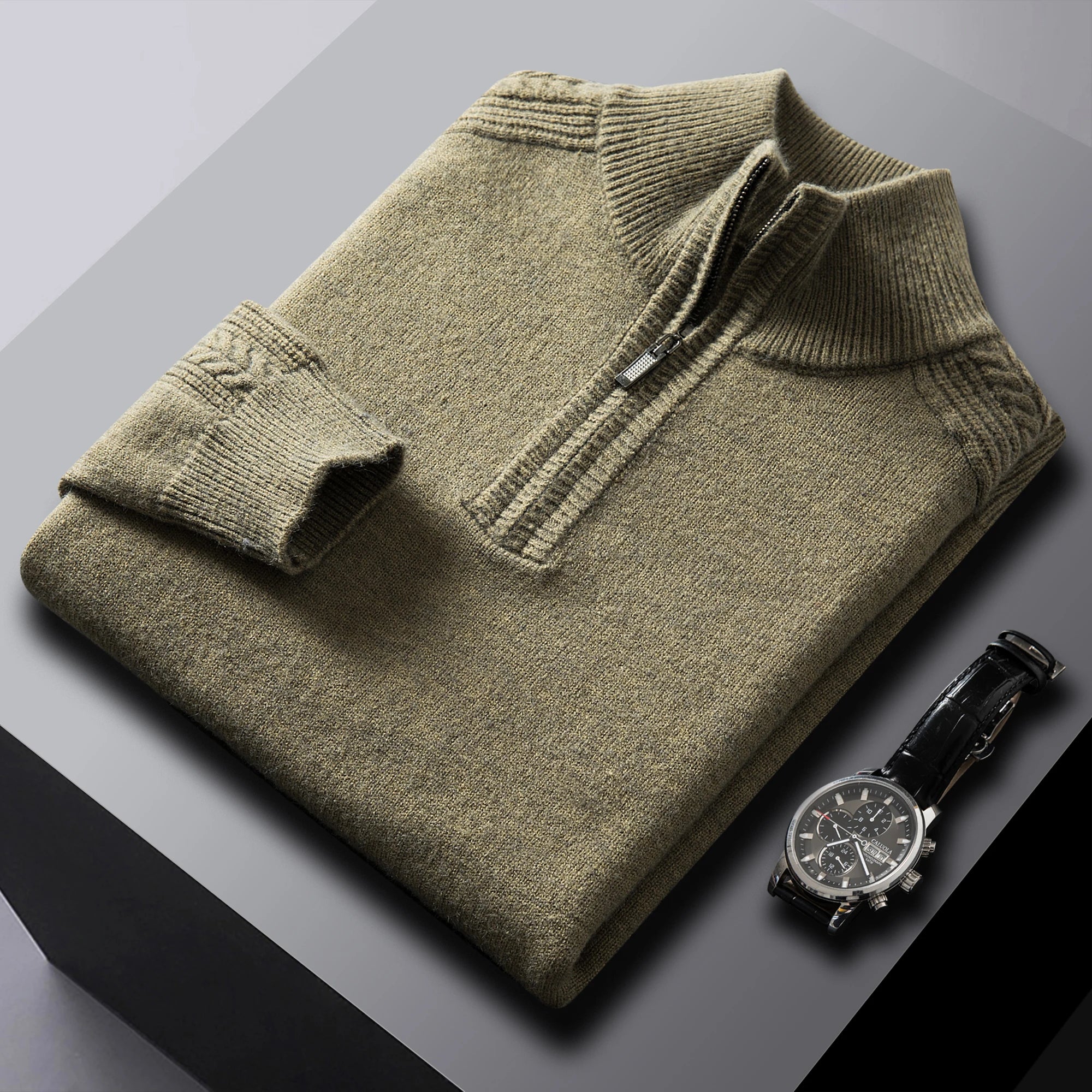Heritage Half-Zip Wool Sweater