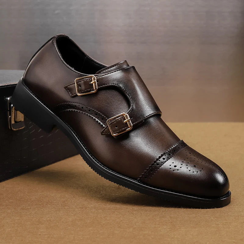 Henry Collins Leather Monk Shoe