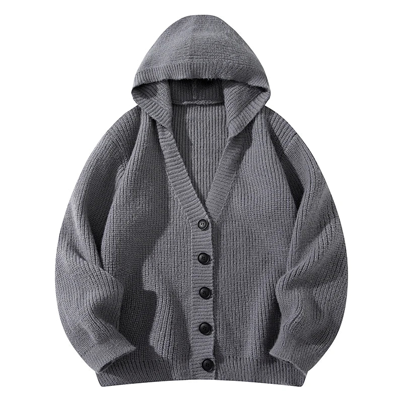 Montreal Hooded Wool Knit Cardigan