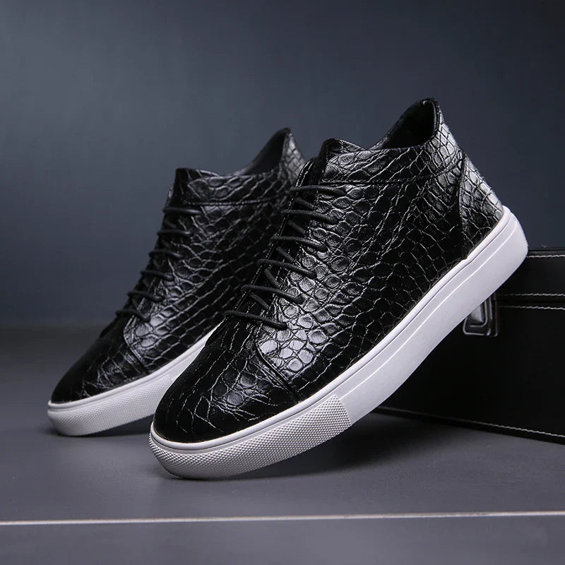 Montreal Croc-Embossed Sneakers
