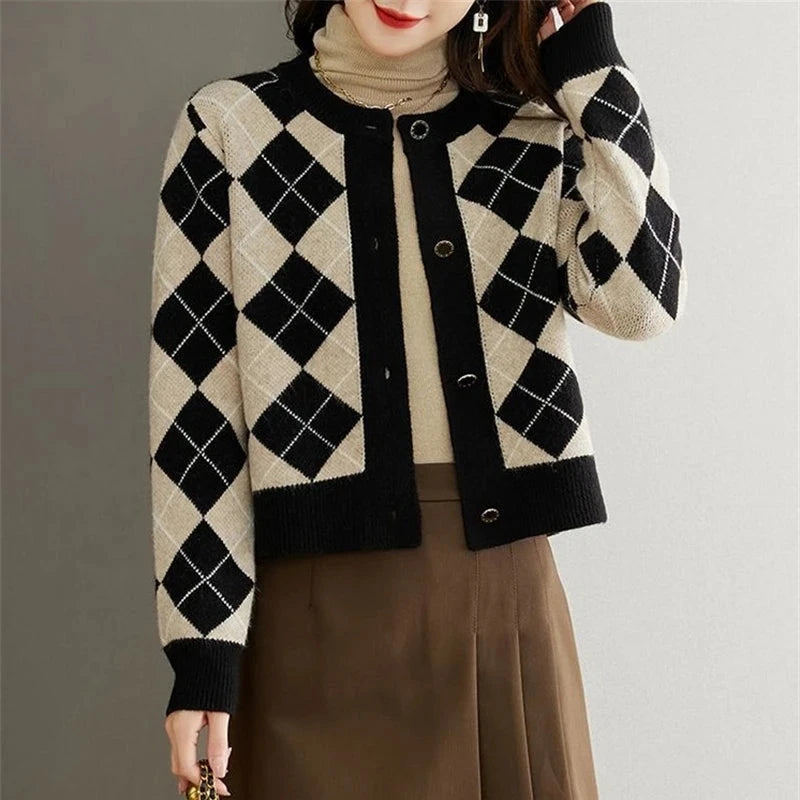 Clara Woods Argyle Cardigan