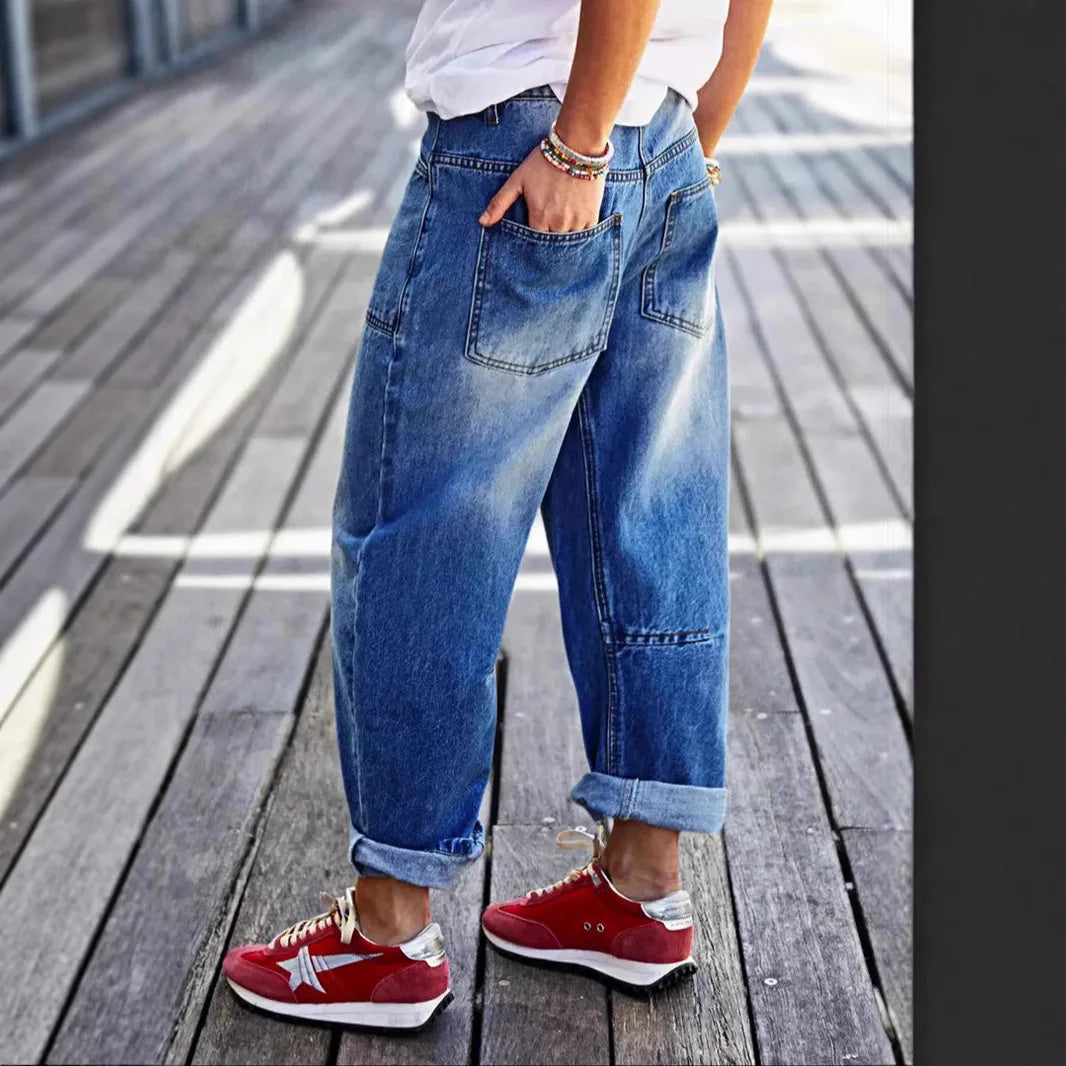 Helga Elastic Wide Leg Jeans