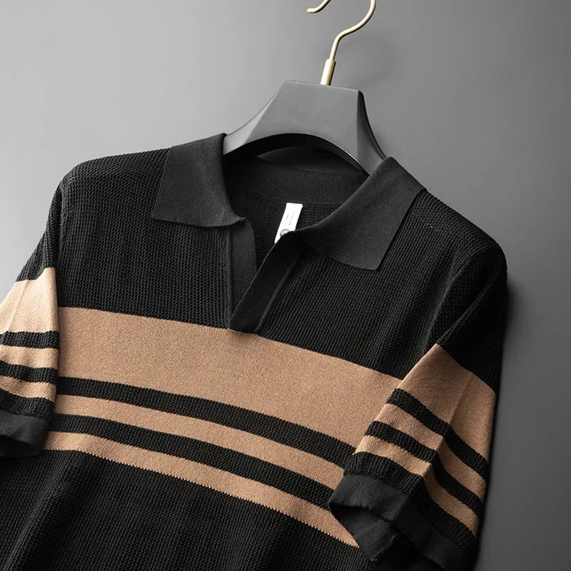 Logan Pierce Striped Polo Shirt