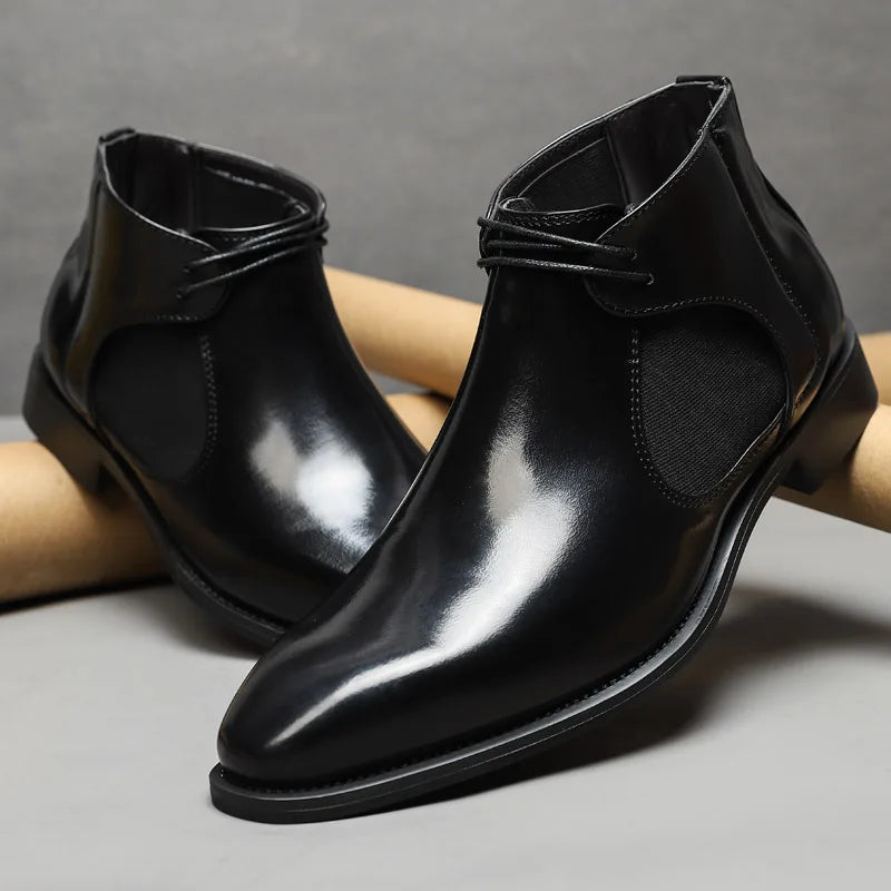 Ethan Cole Leather Chelsea Boots
