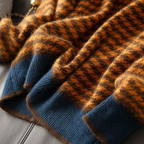 Montclair Houndstooth Wool Sweater