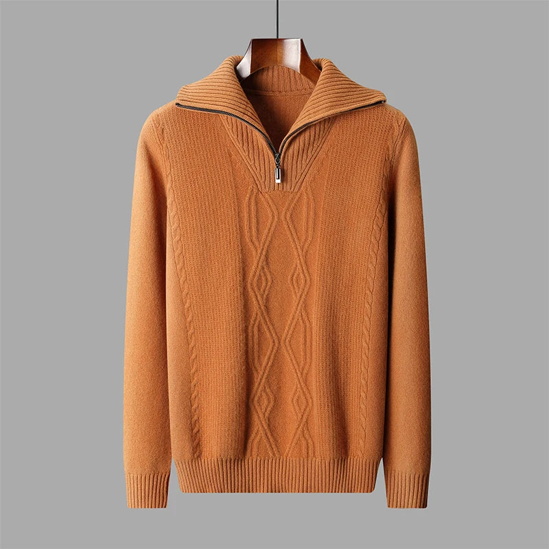 Graham Wells Half-Zip Wool Sweater
