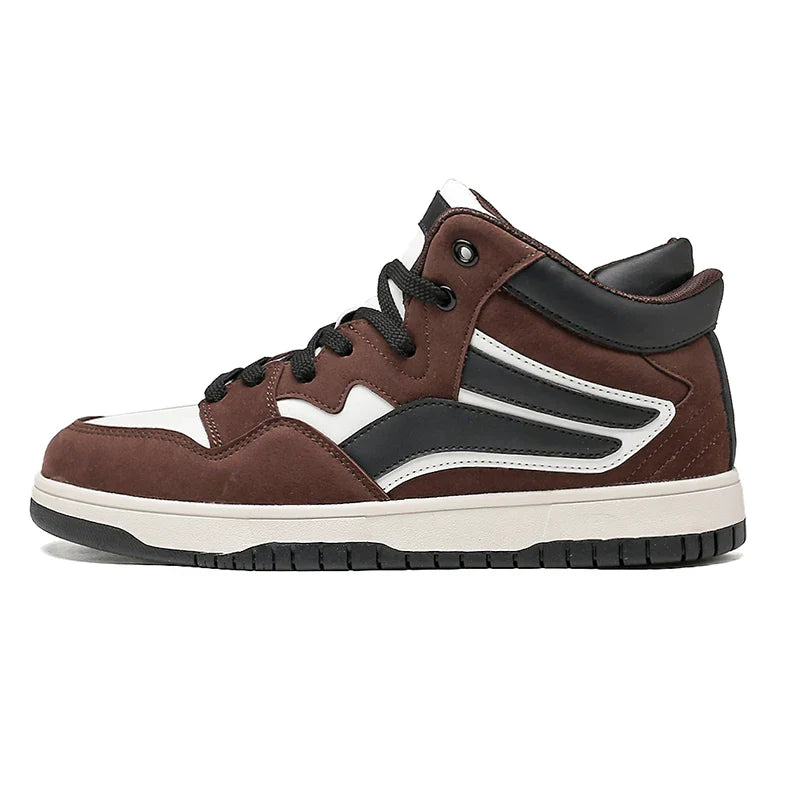 Henry Collins Mid-Top Leather Sneakers