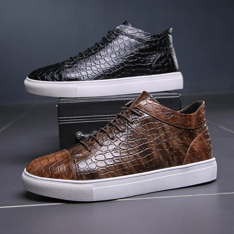 Montreal Croc-Embossed Sneakers