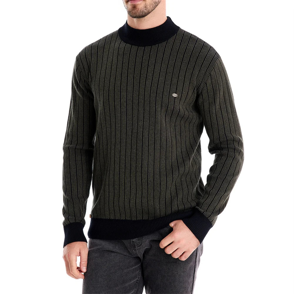 Ethan Cole Striped Cotton Sweater