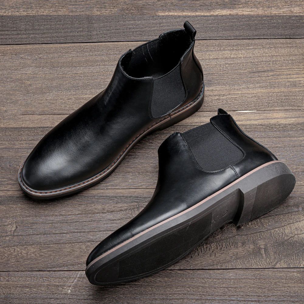Jacob Mason Leather Chelsea Boots
