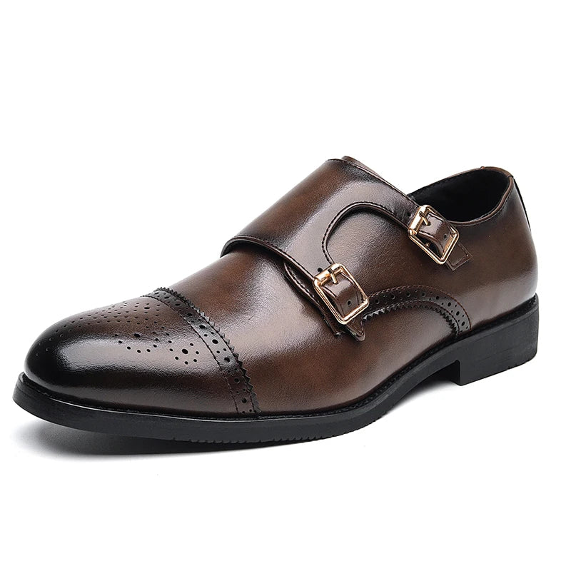 Henry Collins Leather Monk Shoe