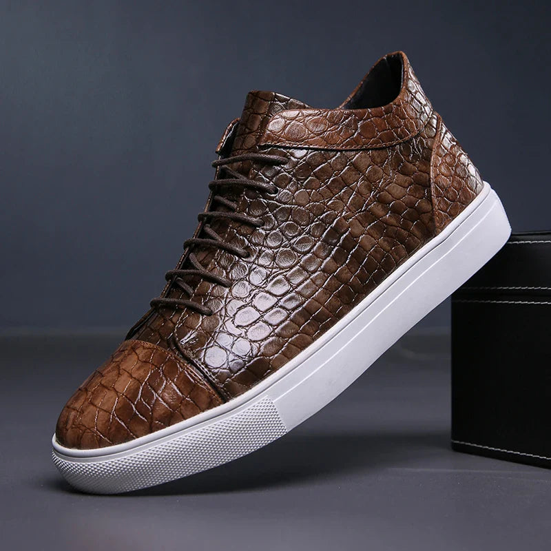 Montreal Croc-Embossed Sneakers