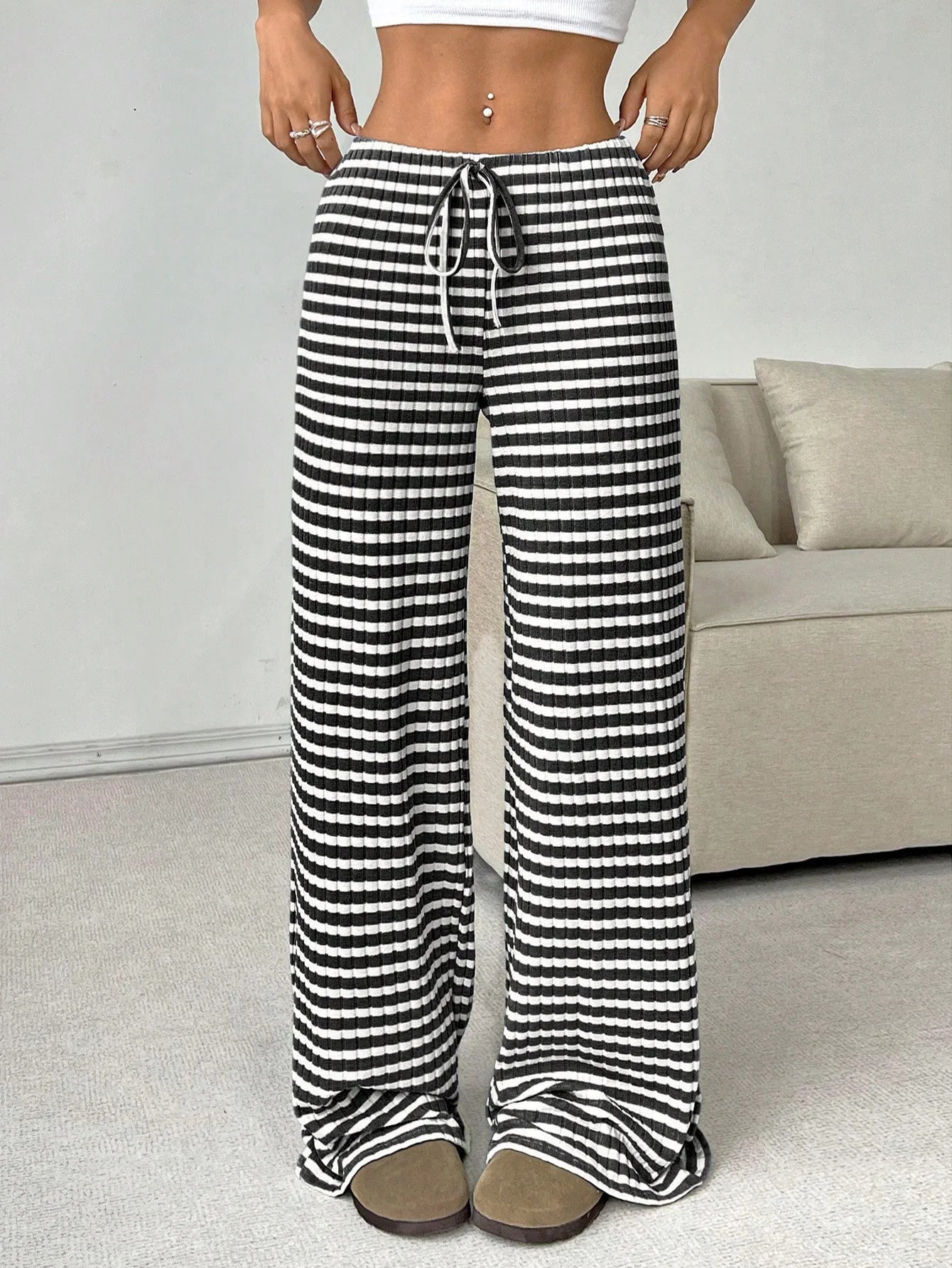 Clara Woods Striped Lounge Pants