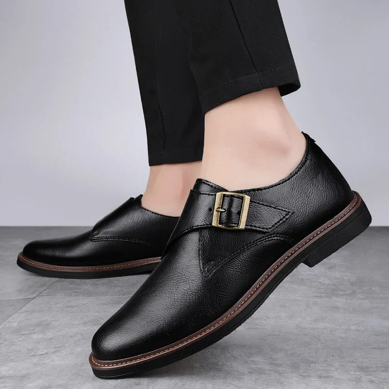 Marc Don Leather Monk Shoes