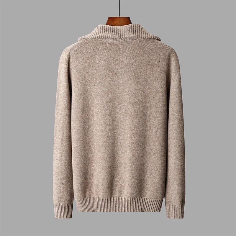 Graham Wells Half-Zip Wool Sweater