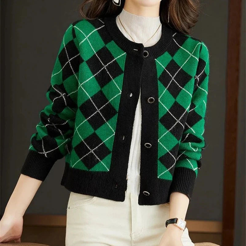 Clara Woods Argyle Cardigan