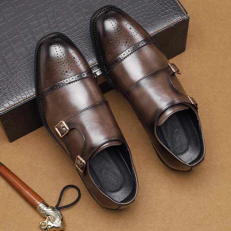 Henry Collins Leather Monk Shoe