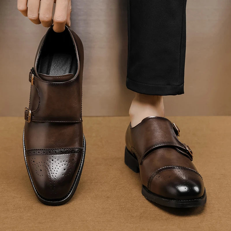 Henry Collins Leather Monk Shoe