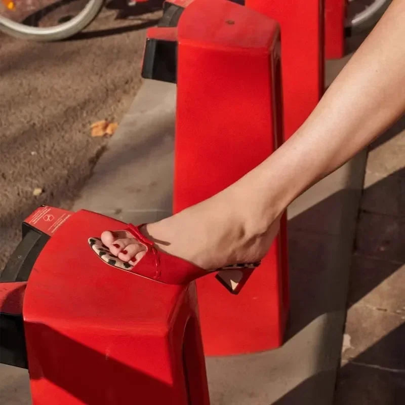 Audrey Stone Mule Heels