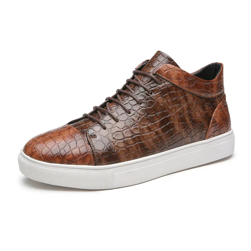 Montreal Croc-Embossed Sneakers