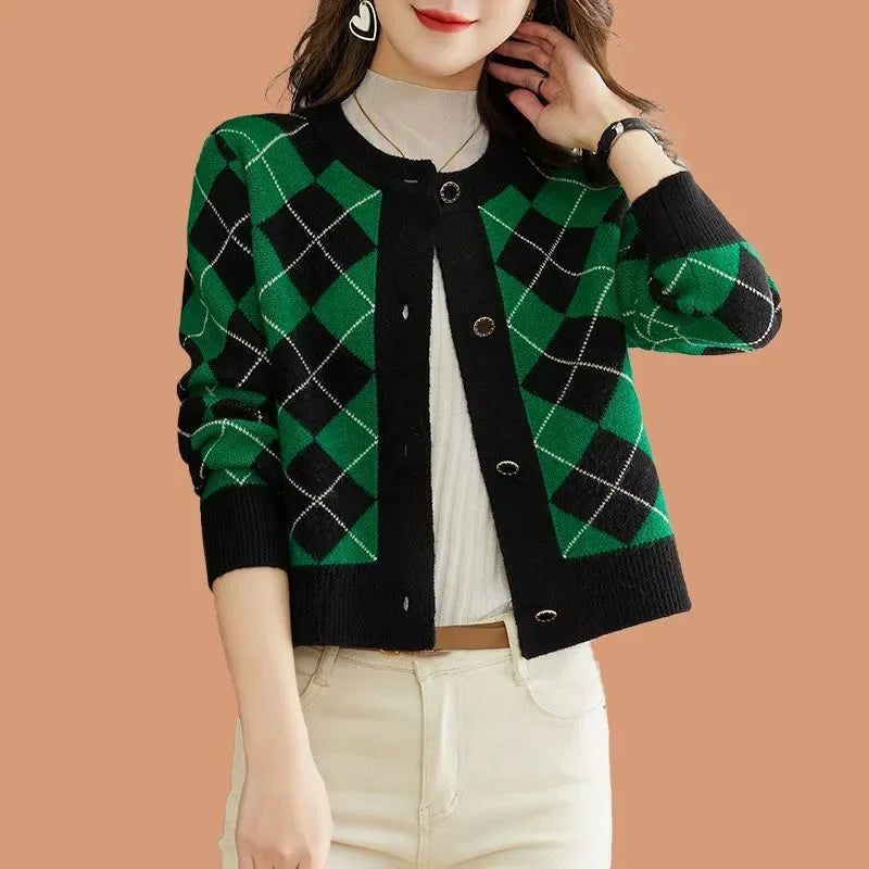 Clara Woods Argyle Cardigan