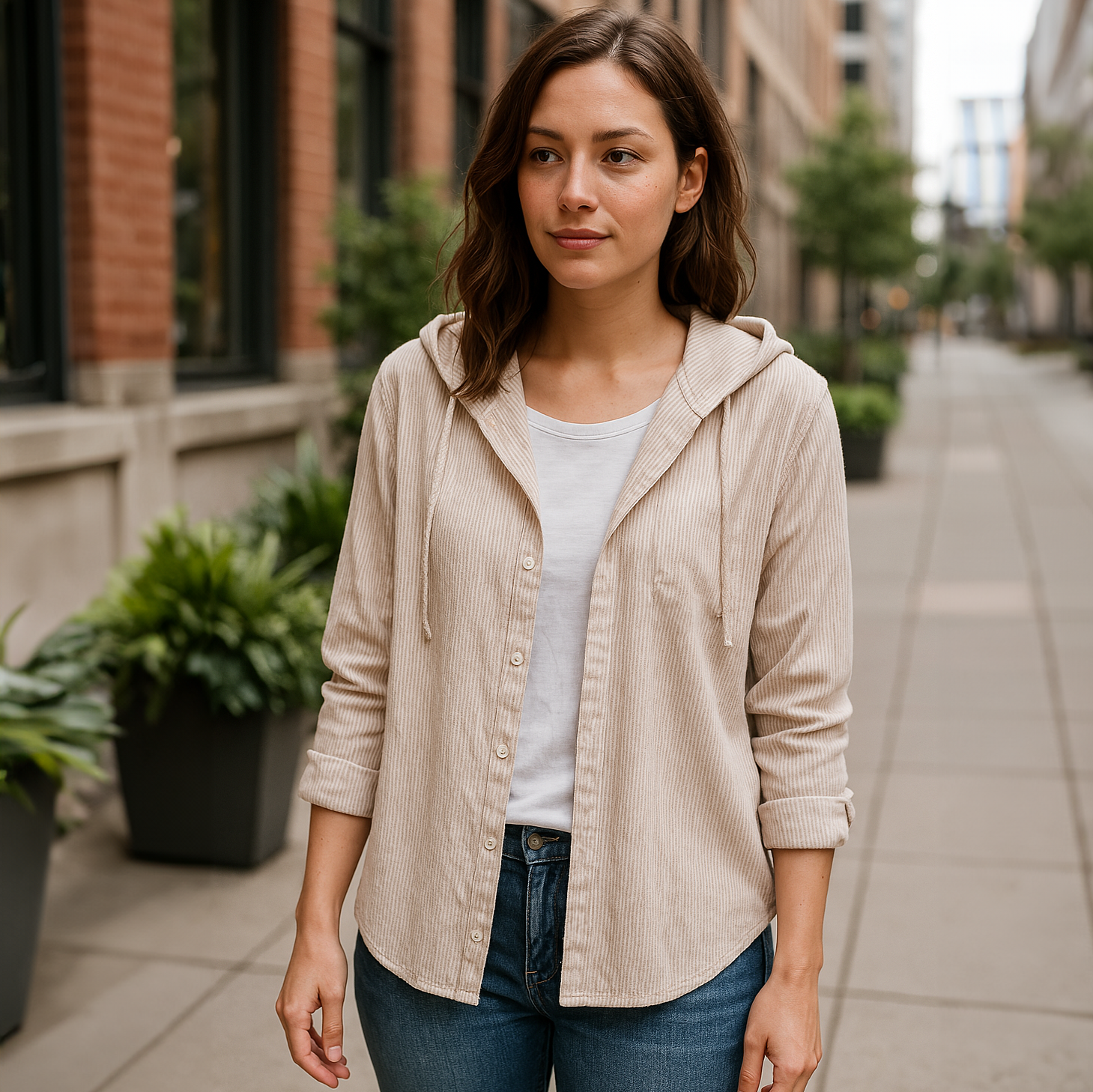 Hannah Clay Linen Hoodie